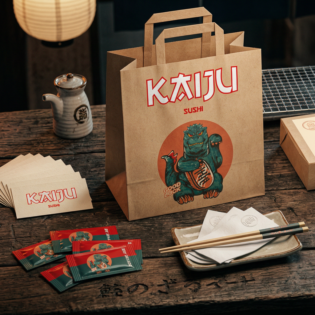 Identidad Corporativa Visual para Restaurante Japones Kaiju Sushi